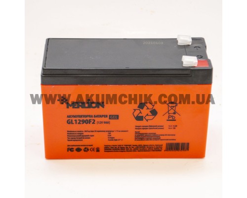 Акумуляторна батарея Merlion GEL GL1290F2, 12V 9Ah (151х65х95(100))
