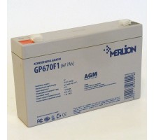 Акумуляторна батарея Merlion AGM GP670F1, 6V 7Ah (151х35х94 (100))