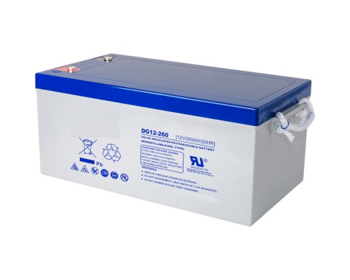 Аккумуляторная батарея GEL RITAR DG12-260, 12V 260.0Ah, (520x268x220(225))