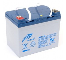 Акумуляторна батарея AGM RITAR RA12-33, 12V 33.0Ah ( 195 x 130 x155 (168) )