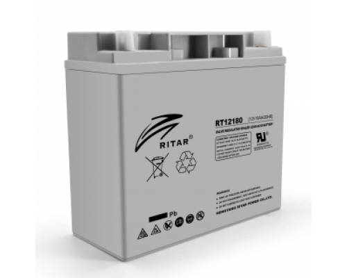 Акумуляторна батарея AGM RITAR RT12180, 12V 18.0Ah ( 181 х 77 х 167 )