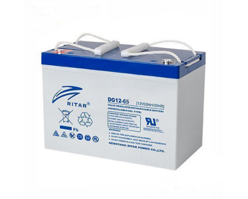 Аккумуляторная батарея GEL RITAR DG12-65, Gray Case, 12V 65Ah (350 х 167 х 182)