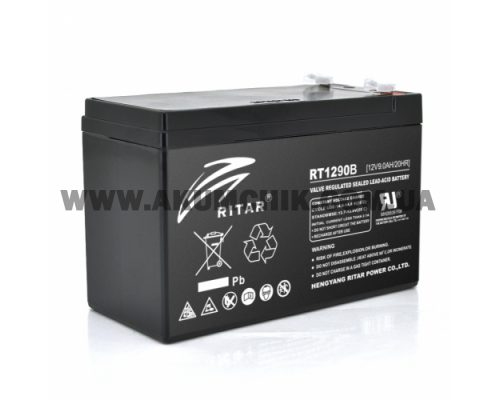 Акумуляторна батарея AGM RITAR RT1290, 12V 9.0Ah ( 151 х 65 х 94 (100) )