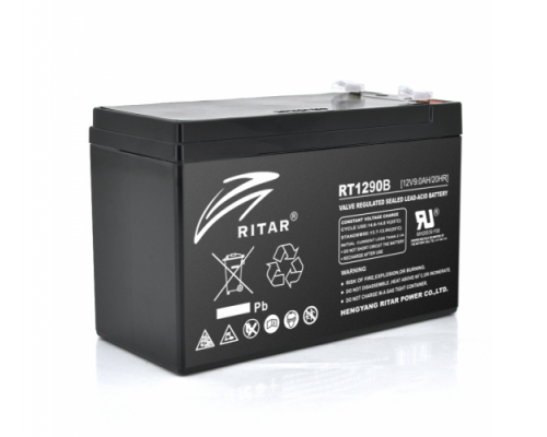 Акумуляторна батарея AGM RITAR RT1290, 12V 9.0Ah ( 151 х 65 х 94 (100) )