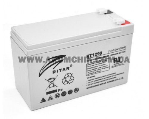 Акумуляторна батарея AGM RITAR RT1290, 12V 9.0Ah ( 151 х 65 х 94 (100) )