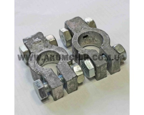 Клеми акумулятора вантажні болтовою затиск, евровариант, свинцеві