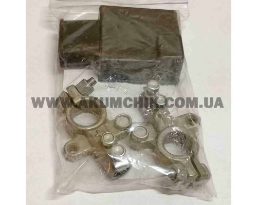 Клеми акумулятора вантажні, латунь, луджені