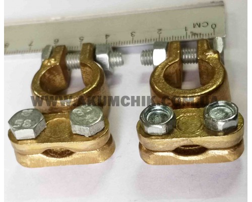 Клеми на акумулятор для мотоблока, латунь