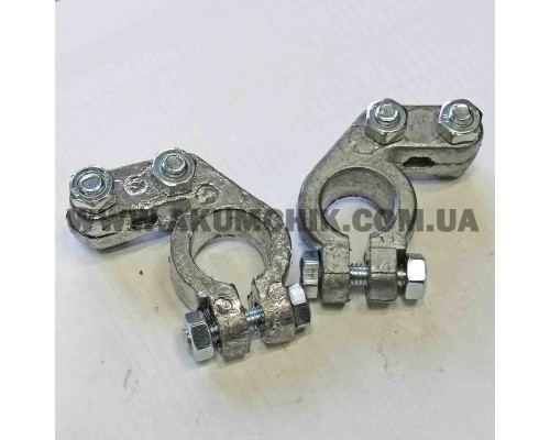 Клеми акумулятора вантажні, свинцеві, стандартні, комплект