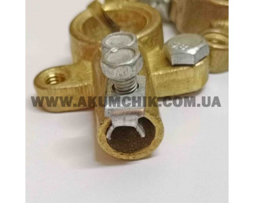Клеми акумулятора вантажні посилені, латунь