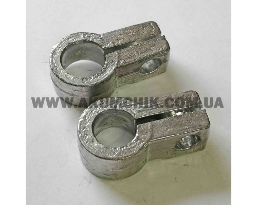 Клеми акумулятора ремонтні вантажні, під болт, (свинець), перехідник