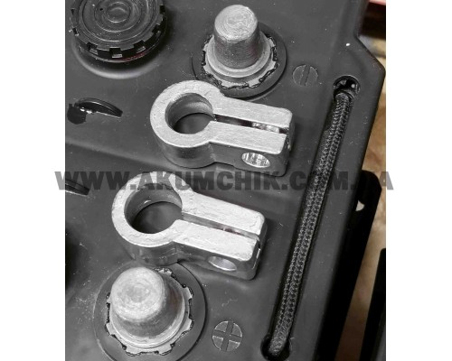 Клеми акумулятора ремонтні вантажні, під болт, (свинець), перехідник