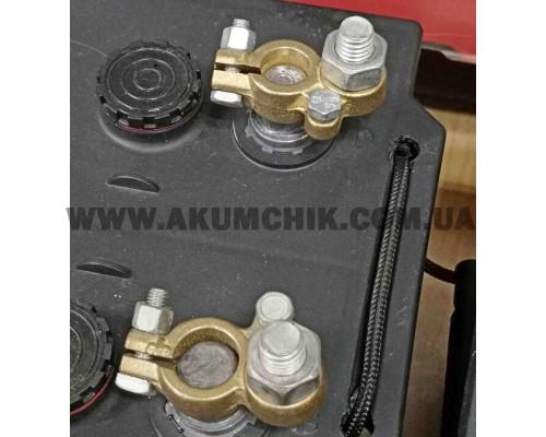 Клеми акумулятора універсальні, болтовий затискач (латунь) Ø10